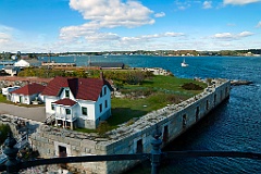 Portsmouth Lighthouse Tower View of Fort Constitution